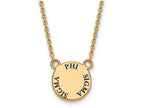 Logoart Sterling Silver Gp Phi Sigma Sigma Small Enamel Pendant Necklace