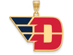 Logoart Sterling Silver Gp University Of Dayton Large Enamel Pendant