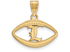 Logoart Sterling Silver Gp University Of Louisville Pendant In Football