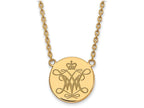 Logoart Sterling Silver Gp William And Mary Large Enamel Disc Necklace
