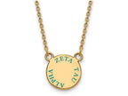 Logoart Sterling Silver Gp Zeta Tau Alpha Small Enamel Pendant Necklace