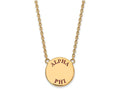 Logoart Sterling Silver Gp Alpha Phi Large Enamel Pendant Necklace
