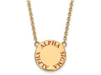 Logoart Sterling Silver Gp Alpha Sigma Alpha Large Enamel Pendant Necklace
