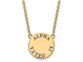 Logoart Sterling Silver Gp Alpha Xi Delta Large Enamel Pendant Necklace