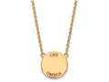 Logoart Sterling Silver Gp Chi Omega Large Enamel Pendant Necklace
