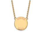 Logoart Sterling Silver Gp Delta Zeta Large Enamel Pendant Necklace