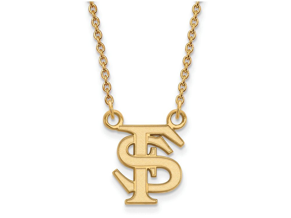 Logoart Sterling Silver Gp Florida State University Small Pendant Necklace