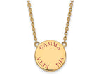 Logoart Sterling Silver Gp Gamma Phi Beta Large Enamel Pendant Necklace