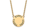 Logoart Sterling Silver Gp Kappa Alpha Theta Large Enamel Pendant Necklace