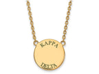 Logoart Sterling Silver Gp Kappa Delta Large Enamel Pendant Necklace