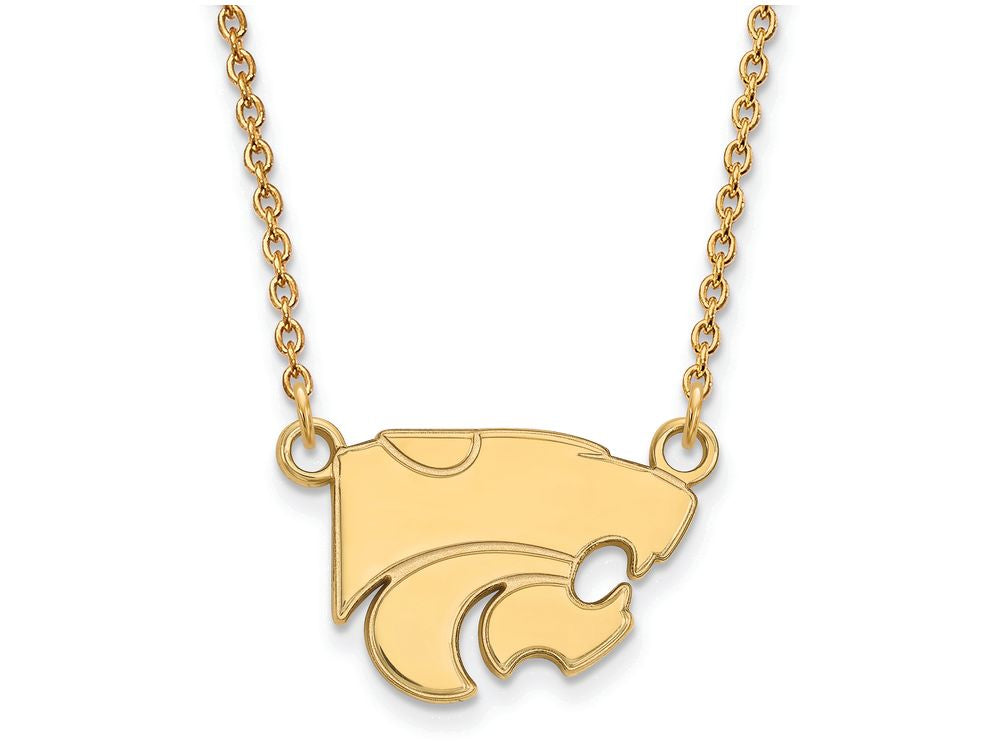 Logoart Sterling Silver Gp Kansas State University Small Pendant Necklace