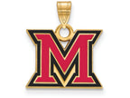 Logoart Sterling Silver Gp Miami University Small Enamel Pendant