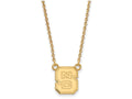 Logoart Sterling Silver Gp North Carolina State U Small Pendant Necklace