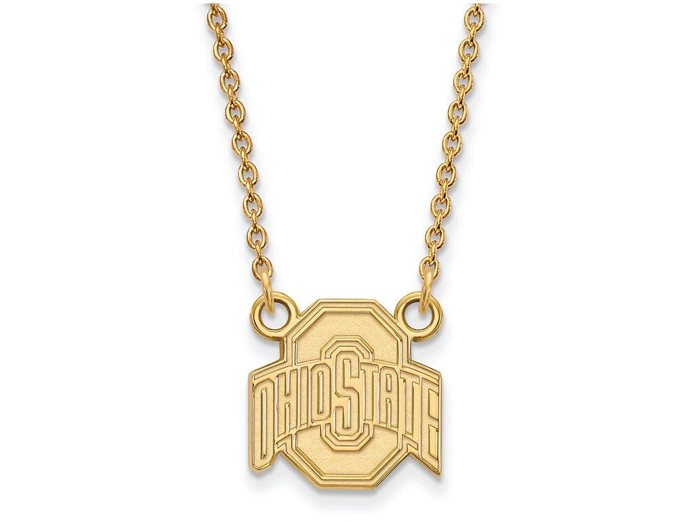 Logoart Sterling Silver Gp Ohio State University Small Pendant Necklace