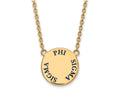 Logoart Sterling Silver Gp Phi Sigma Sigma Large Enamel Pendant Necklace