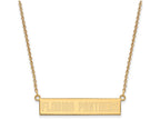 Logoart Sterling Silver Gp Florida Panthers Small Bar Necklace