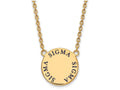 Logoart Sterling Silver Gp Sigma Sigma Sigma Large Enamel Pendant Necklace