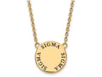 Logoart Sterling Silver Gp Sigma Sigma Sigma Large Enamel Pendant Necklace