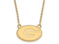 Logoart Sterling Silver Gp University Of Georgia Small Pendant Necklace