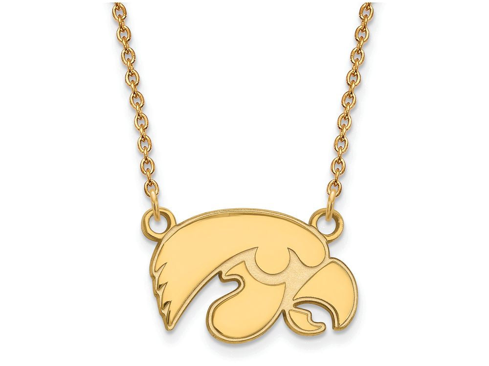Logoart Sterling Silver Gp University Of Iowa Small Pendant Necklace