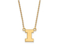Logoart Sterling Silver Gp University Of Illinois Small Pendant Necklace