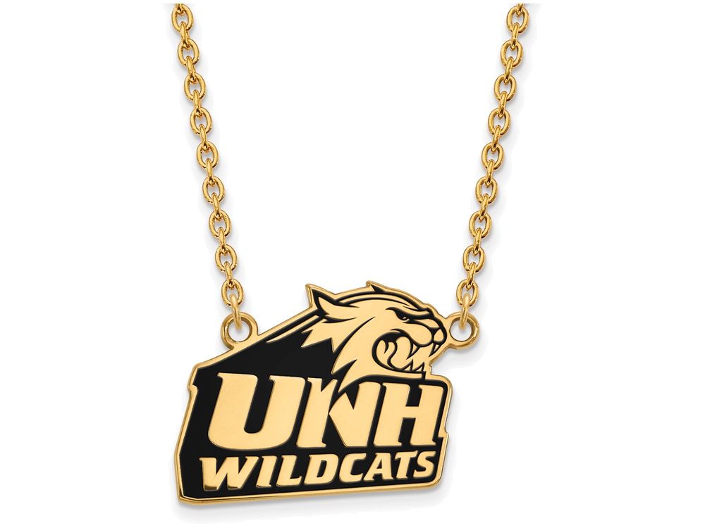 Logoart Sterling Silver Gp U Of New Hampshire Large Enamel Pendant Necklace