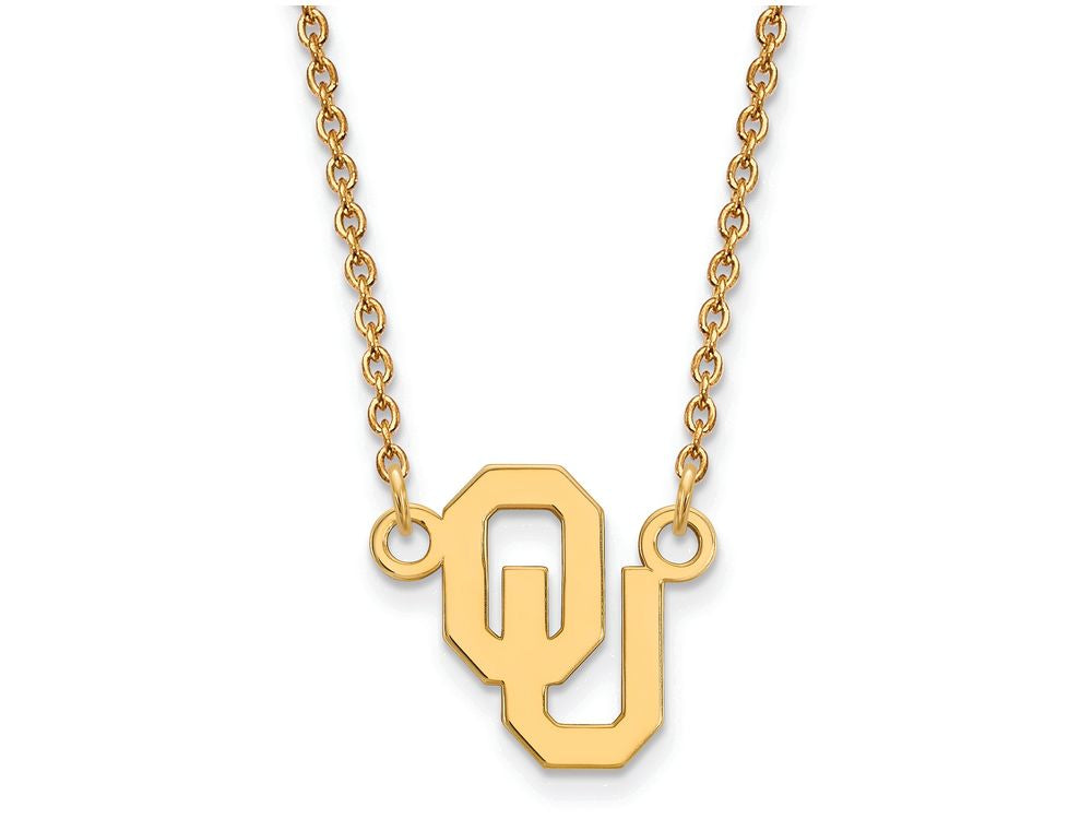 Logoart Sterling Silver Gp Oklahoma Small Pendant Necklace