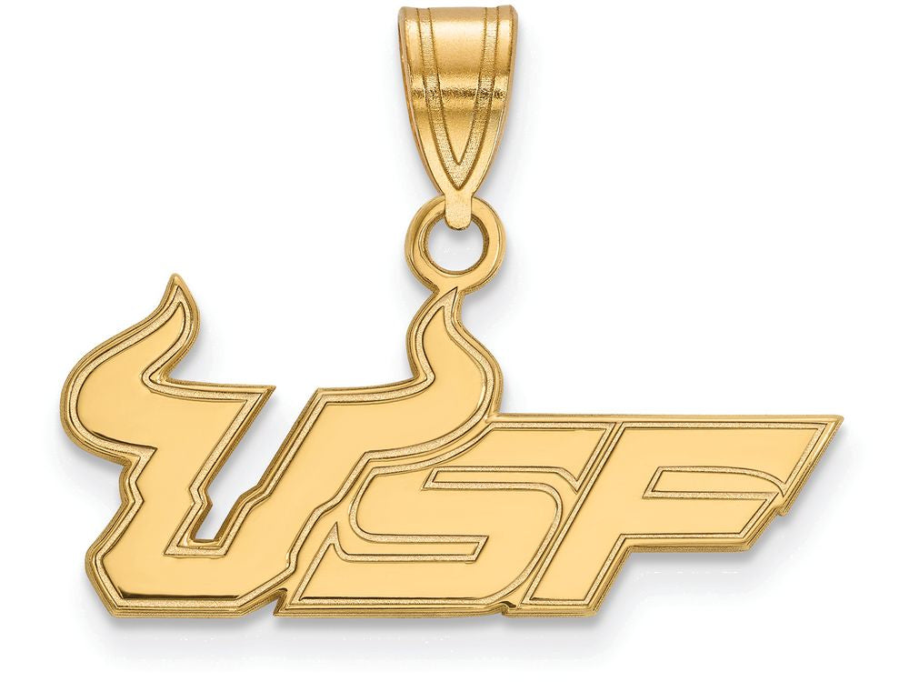 Logoart Sterling Silver Gp University Of South Florida Medium Pendant