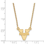 Logoart Sterling Silver Gp University Of Virginia Small Pendant Necklace