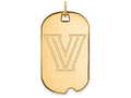 Logoart Sterling Silver Gp Villanova University Large Dog Tag Pendant Necklace