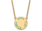 Logoart Sterling Silver Gp Zeta Tau Alpha Large Enamel Pendant Necklace