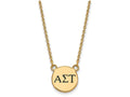 Logoart Sterling Silver Gp Alpha Sigma Tau Small Enamel Pendant Necklace