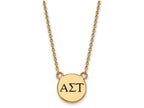 Logoart Sterling Silver Gp Alpha Sigma Tau Small Enamel Pendant Necklace