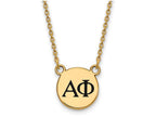Logoart Sterling Silver Gp Alpha Phi Small Enamel Pendant Necklace