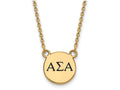 Logoart Sterling Silver Gp Alpha Sigma Alpha Small Enamel Pendant Necklace