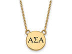 Logoart Sterling Silver Gp Alpha Sigma Alpha Small Enamel Pendant Necklace