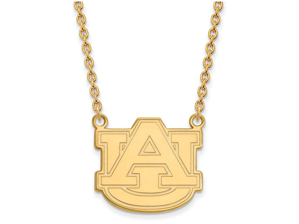Logoart Sterling Silver Gp Auburn University Large Pendant Necklace