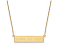 Logoart Sterling Silver Gp Columbus Blue Jackets Small Bar Necklace