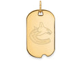 Logoart Sterling Silver Gp Vancouver Canucks Small Dog Tag Pendant Necklace