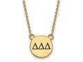 Logoart Sterling Silver Gp Delta Delta Delta Small Enamel Pendant Necklace