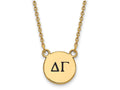 Logoart Sterling Silver Gp Delta Gamma Small Enamel Pendant Necklace