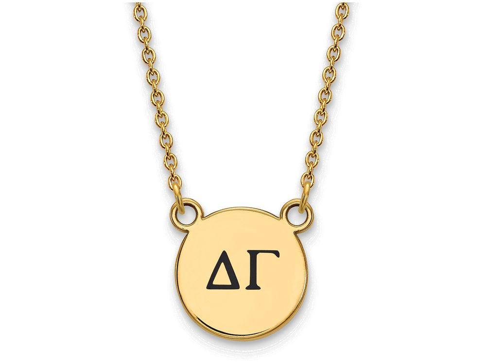 Logoart Sterling Silver Gp Delta Gamma Small Enamel Pendant Necklace