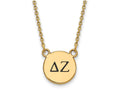 Logoart Sterling Silver Gp Delta Zeta Small Enamel Pendant Necklace