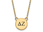 Logoart Sterling Silver Gp Delta Zeta Small Enamel Pendant Necklace