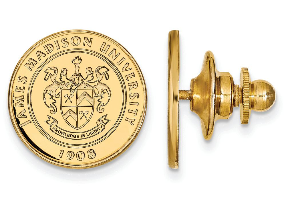 Logoart Sterling Silver Gp James Madison University Crest Lapel Pin