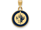 Sterling Silver Gp Nhl Logoart Winnipeg Jets Small Enamel Pendant