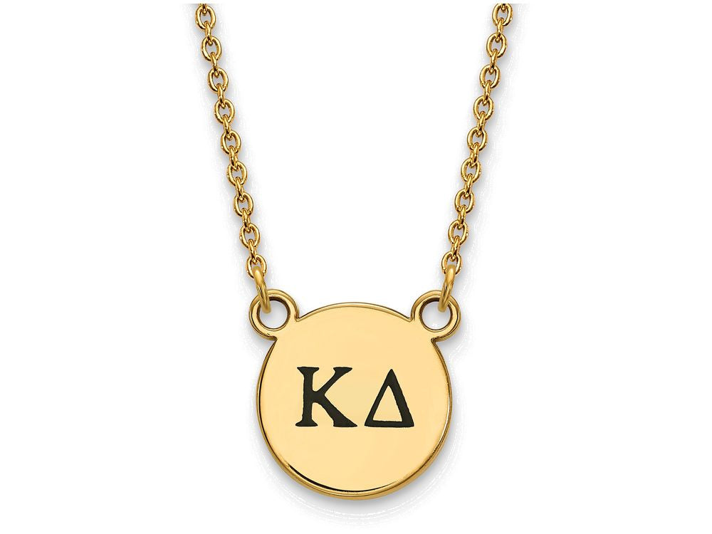 Logoart Sterling Silver Gp Kappa Delta Small Enamel Pendant Necklace