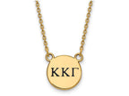 Logoart Sterling Silver Gp Kappa Kappa Gamma Small Enamel Pendant Necklace