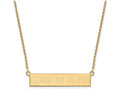 Logoart Sterling Silver Gp Edmonton Oilers Small Bar Necklace