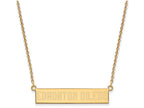 Logoart Sterling Silver Gp Edmonton Oilers Small Bar Necklace